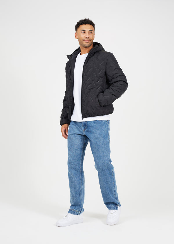 Men’s short length hooded padded jacket (mjk furnace)