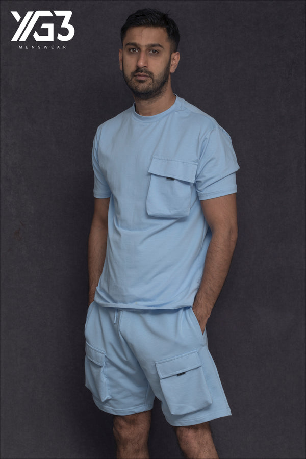 Men’s short set boycott cameo sky blue