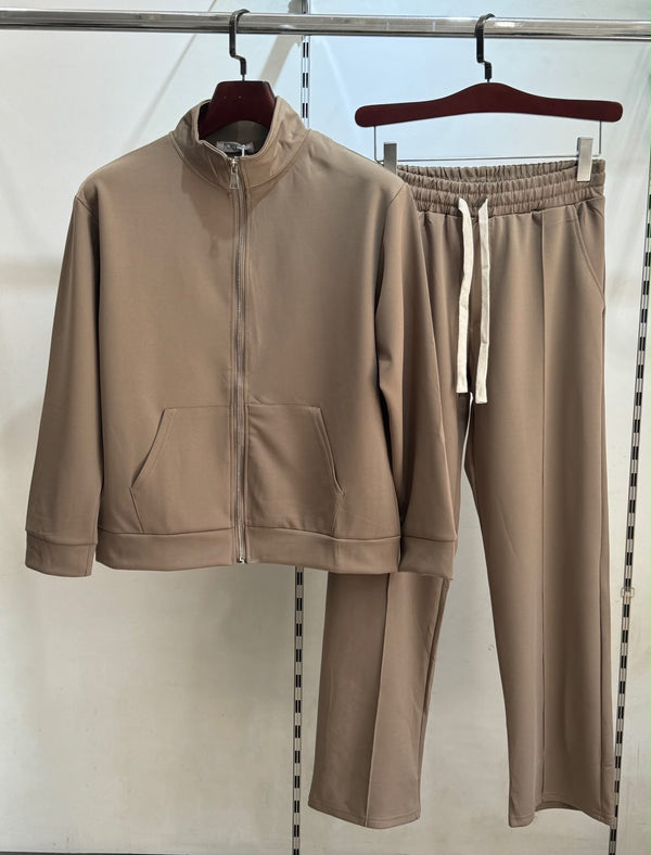 FORBEST Premium Full Zip Tracksuit – Stone