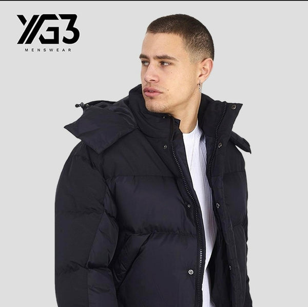 Mens padded puffer on sale coat