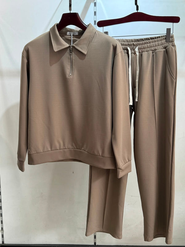 FORBEST Premium 1/4 Zip Tracksuit – Stone
