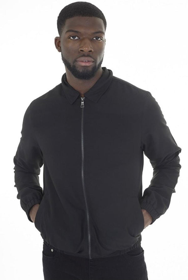 Men’s brave soul slim fit microfibre harrington jacket