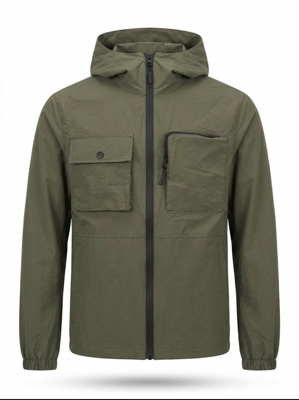 Mens brave soul jacket - Leo Khaki