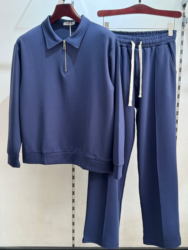 FORBEST Premium 1/4 Zip Tracksuit – Navy