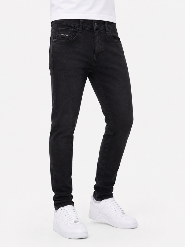 Men’s Slim Fit Black Stretch Jeans (11444)