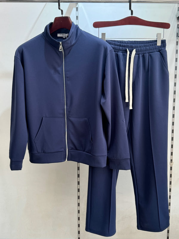 FORBEST Premium Full Zip Tracksuit – Navy