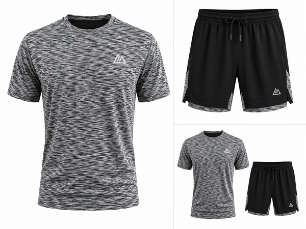 Mountain Wear Performance Short Set– Grey Marl