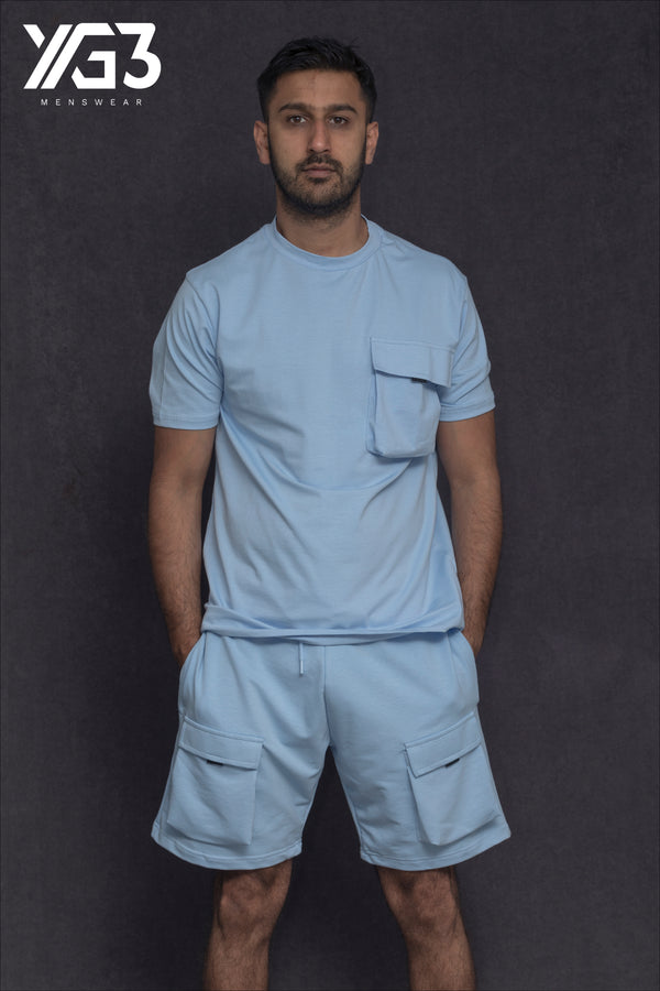 Men’s short set boycott cameo sky blue