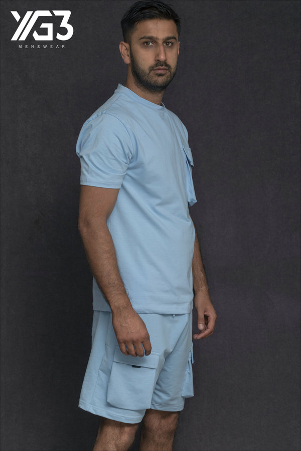 Men’s short set boycott cameo sky blue