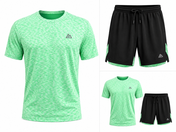 Mountain Wear Performance Short Set– Green Marl