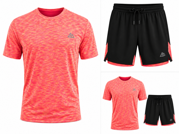 Mountain Wear Performance Short Set– Coral Marl