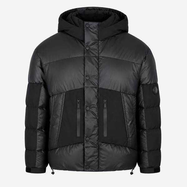 MJ KADOMA Men’s Black Hooded Puffer Jacket