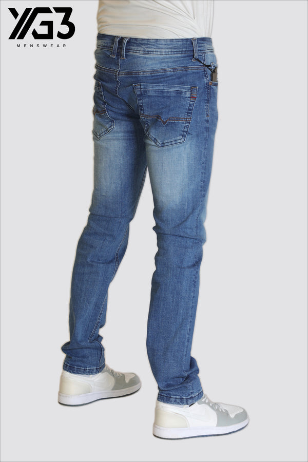 Mens regular fit jeans stretch (AF-11127)