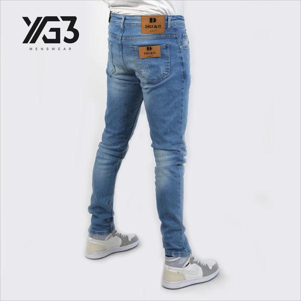 Mens slim fit stretch jeans (026) (f)