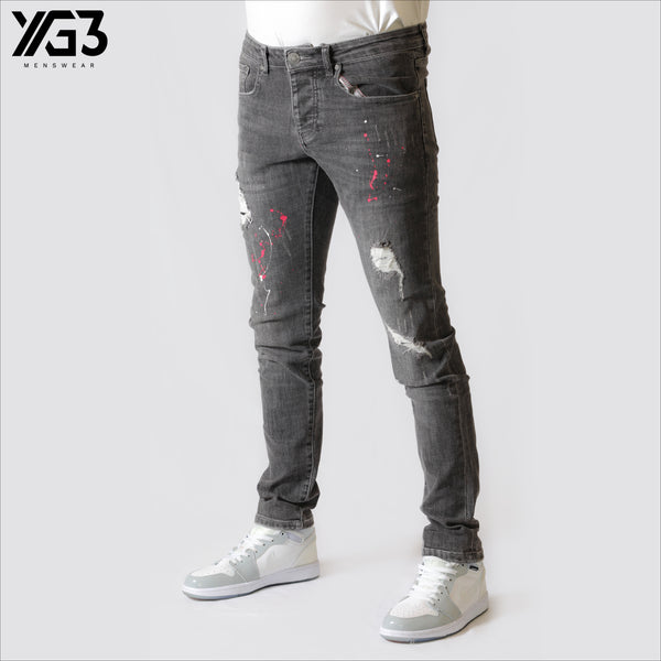 Mens slim fit stretch jeans (3028) A