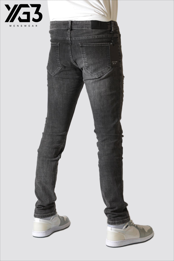 Mens slim fit stretch jeans (3028) A