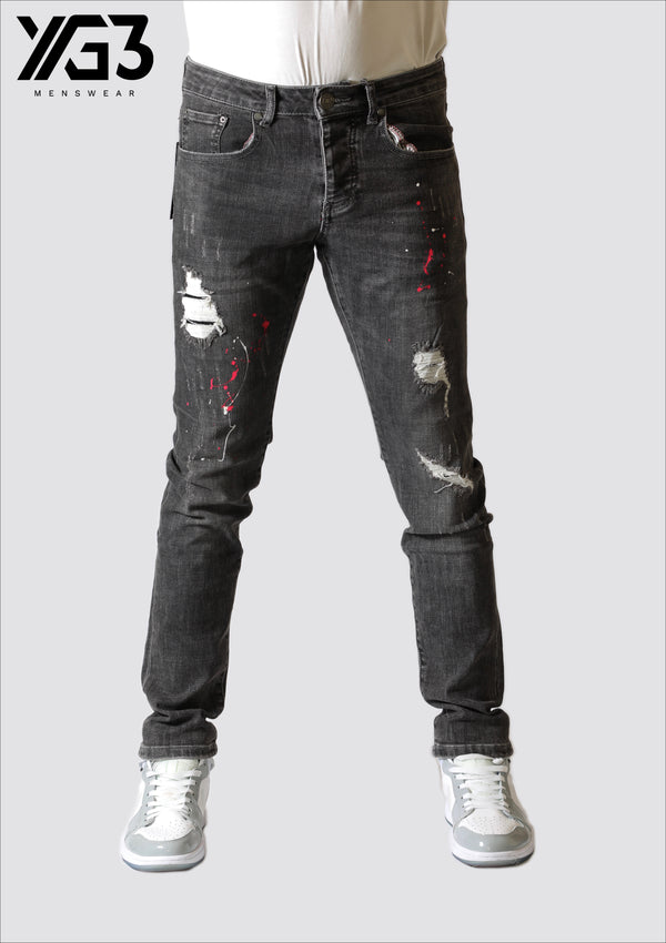Mens slim fit stretch jeans (3028) A