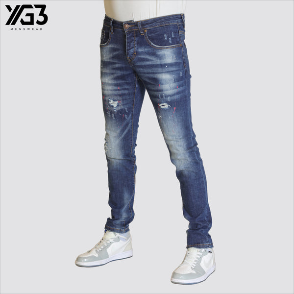 Mens slim fit stretch jeans (3065) D