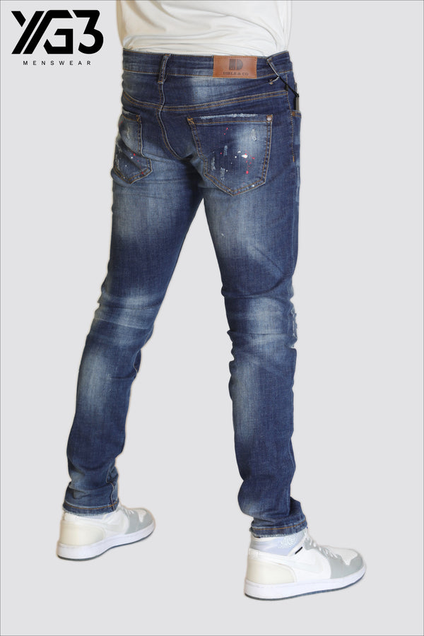 Mens slim fit stretch jeans (3065) D