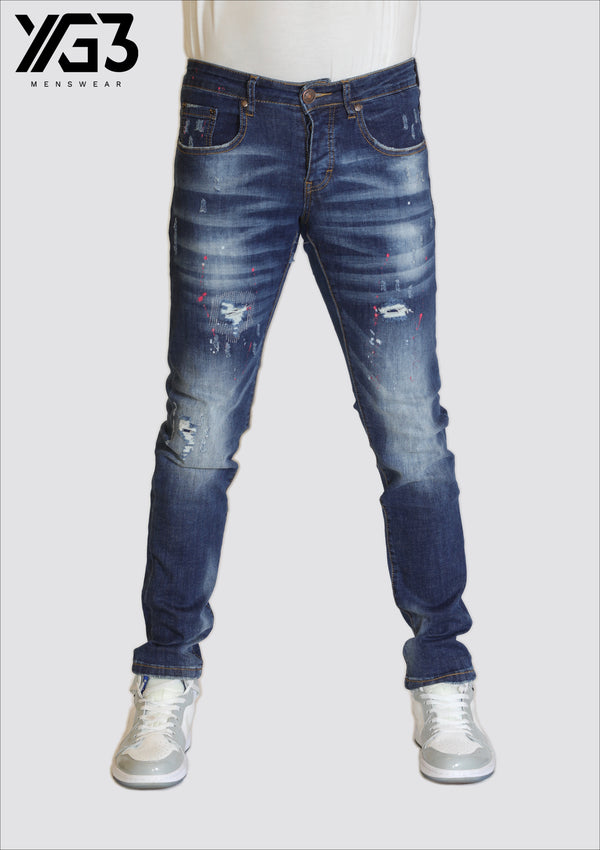 Mens slim fit stretch jeans (3065) D