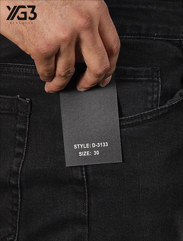 MENS JEANS SLIM FIT STRETCH BLACK 3133 (B)