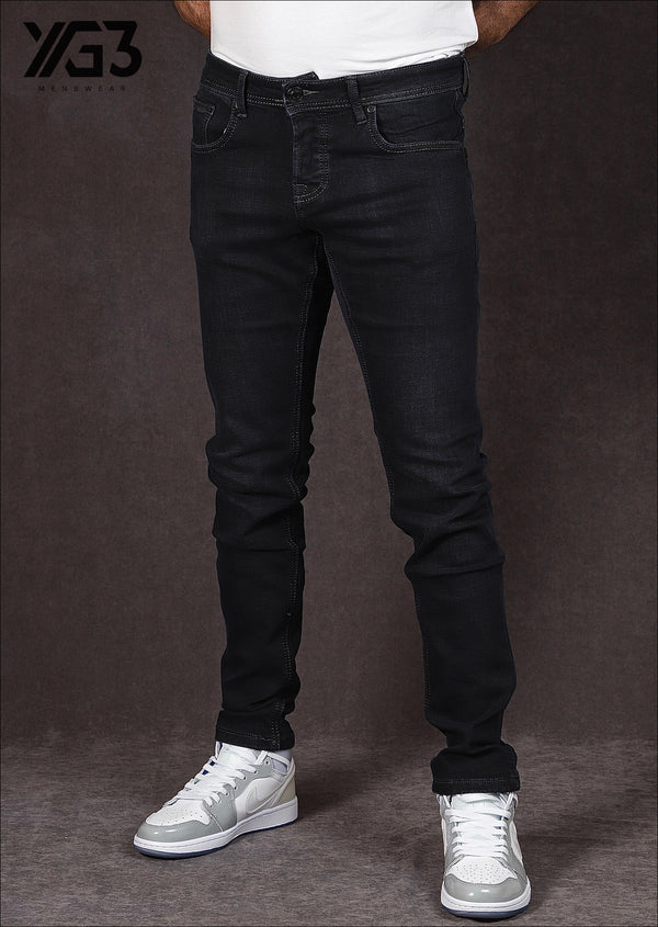 MENS JEANS SLIM FIT STRETCH BLACK 3156 (A)